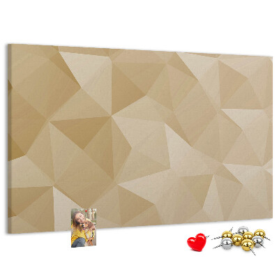 Kurk prikbord met abstract patroon in beigetinten