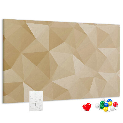 Kurk prikbord met abstract patroon in beigetinten