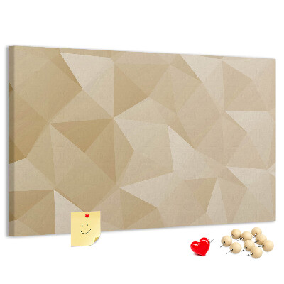 Kurk prikbord met abstract patroon in beigetinten