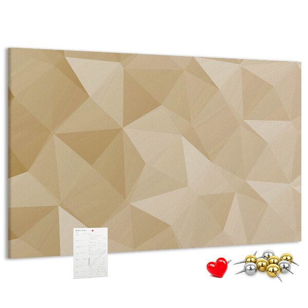 Kurk prikbord met abstract patroon in beigetinten