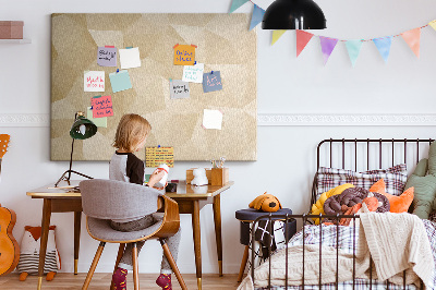 Kurk prikbord met abstract patroon in beigetinten