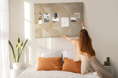 Kurk prikbord met abstract patroon in beigetinten