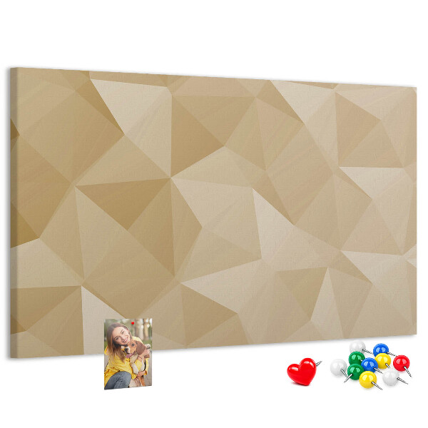 Kurk prikbord met abstract patroon in beigetinten