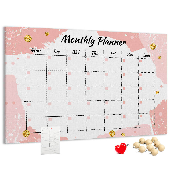 Kurkbord een elegant maandabonnement in pastelkleuren