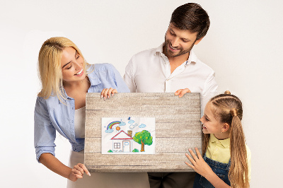 Kurkbord natuurlijk hout in warme tinten
