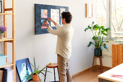 Prikbord marineblauw marmer met lichte aderen