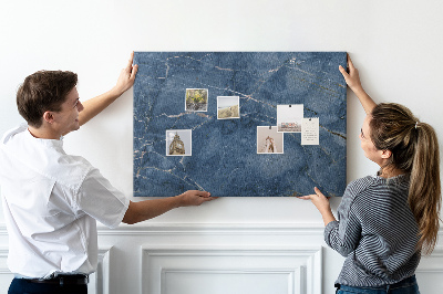 Prikbord marineblauw marmer met lichte aderen