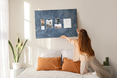 Prikbord marineblauw marmer met lichte aderen