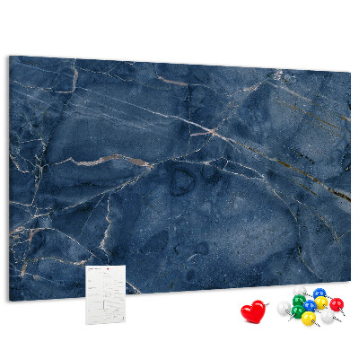 Prikbord marineblauw marmer met lichte aderen