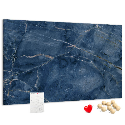 Prikbord marineblauw marmer met lichte aderen