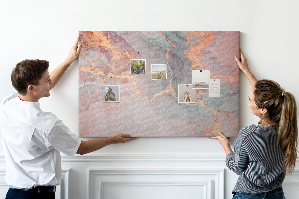 Prikbord abstract patroon in pasteltinten