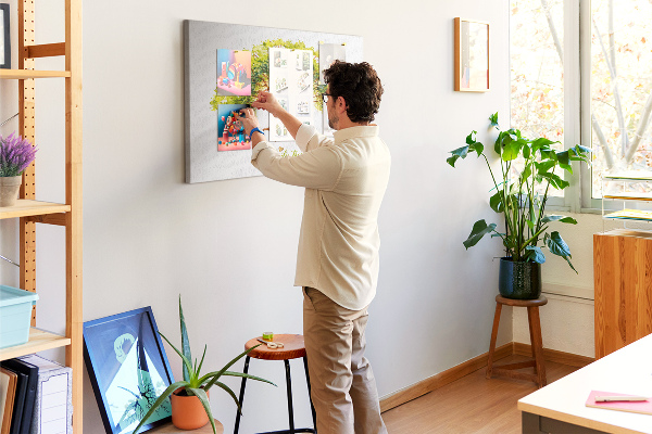 Prikbord aquarel stamboom met bladeren