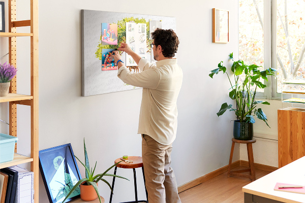 Prikbord aquarel stamboom met bladeren
