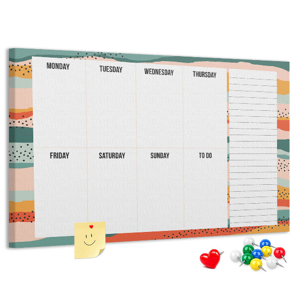 kleurrijke planner met weekindeling