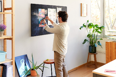 Kurk prikbord wereldkaart in pixelstijl