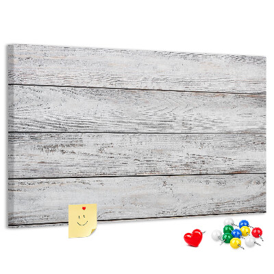 Kurk prikbord rustiek hout met witte afwerking