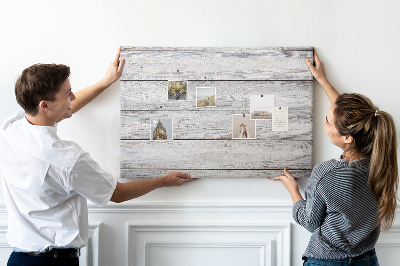 Kurk prikbord rustiek hout met witte afwerking