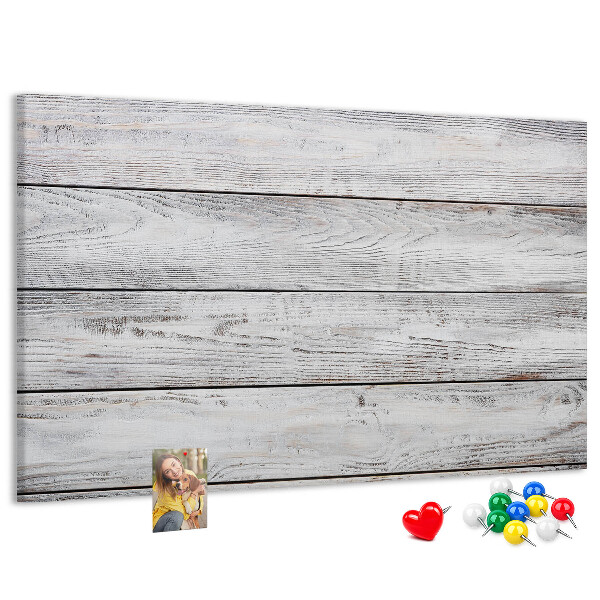 Kurk prikbord rustiek hout met witte afwerking