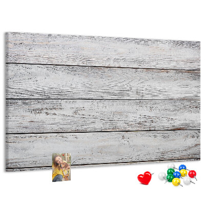 Kurk prikbord rustiek hout met witte afwerking
