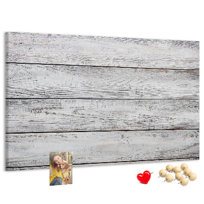Kurk prikbord rustiek hout met witte afwerking