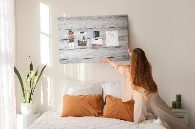 Kurk prikbord rustiek hout met witte afwerking