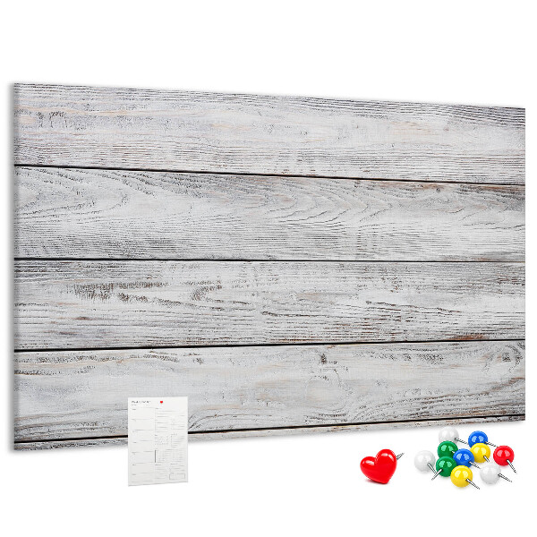 Kurk prikbord rustiek hout met witte afwerking