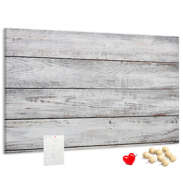 Kurk prikbord rustiek hout met witte afwerking