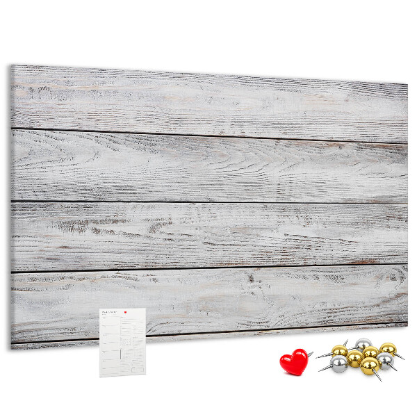 Kurk prikbord rustiek hout met witte afwerking