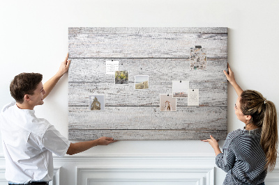 Kurk prikbord rustiek hout met witte afwerking