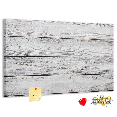 Kurk prikbord rustiek hout met witte afwerking