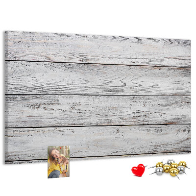 Kurk prikbord rustiek hout met witte afwerking