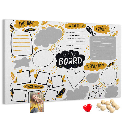 Prikbord voor doelen en dromen