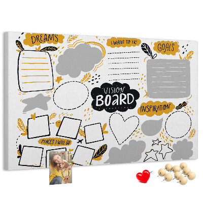 Prikbord voor doelen en dromen