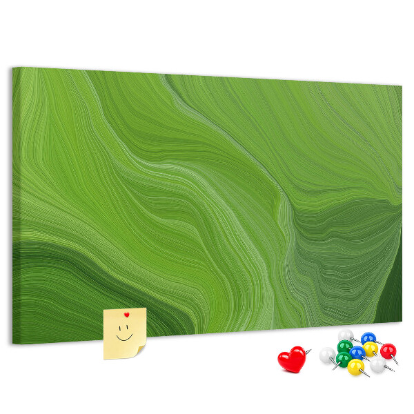 met groene golven en delicate lijnen