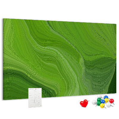 Kurkbord met groene golven en delicate lijnen