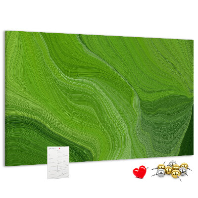 Kurkbord met groene golven en delicate lijnen