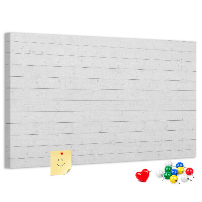 Kurk prikbord met witte houtlook