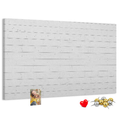 Kurk prikbord met witte houtlook