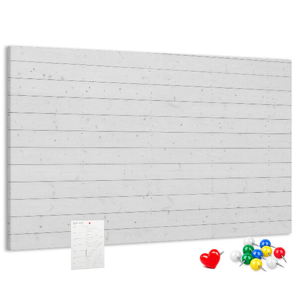 Kurk prikbord met witte houtlook