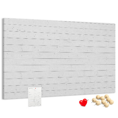 Kurk prikbord met witte houtlook