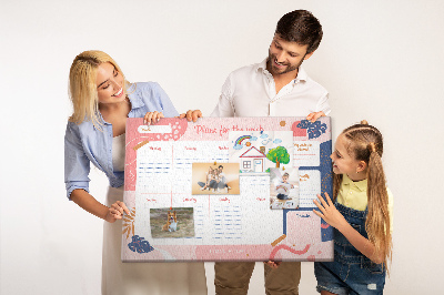 Wekelijkse planner met een kleurrijk plantenmotief