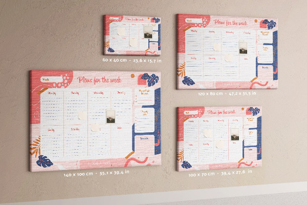 Wekelijkse planner met een kleurrijk plantenmotief