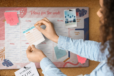 Wekelijkse planner met een kleurrijk plantenmotief