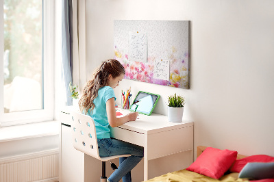 Kurkbord met bloemenpatroon in pasteltinten