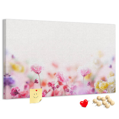 Kurkbord met bloemenpatroon in pasteltinten
