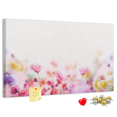 Kurkbord met bloemenpatroon in pasteltinten