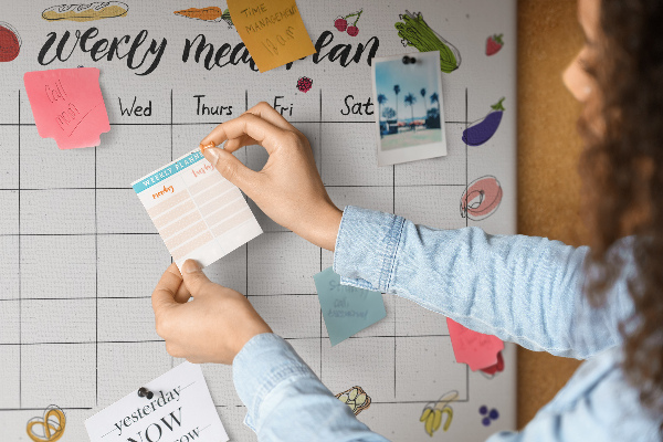 Kurkbord maaltijdplan voor de hele week