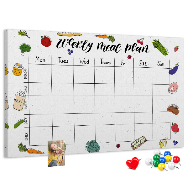 Kurkbord maaltijdplan voor de hele week