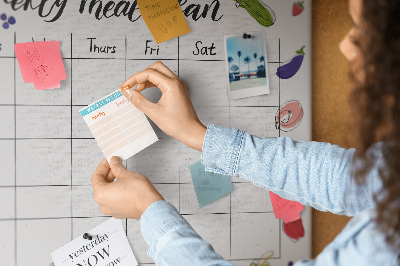 Kurkbord maaltijdplan voor de hele week
