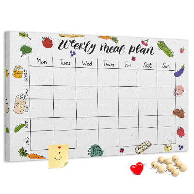 Kurkbord maaltijdplan voor de hele week